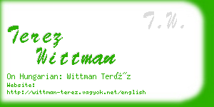 terez wittman business card